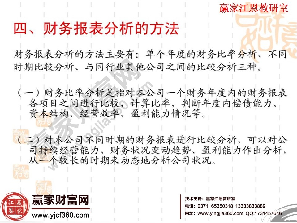 财务分析的基本方法