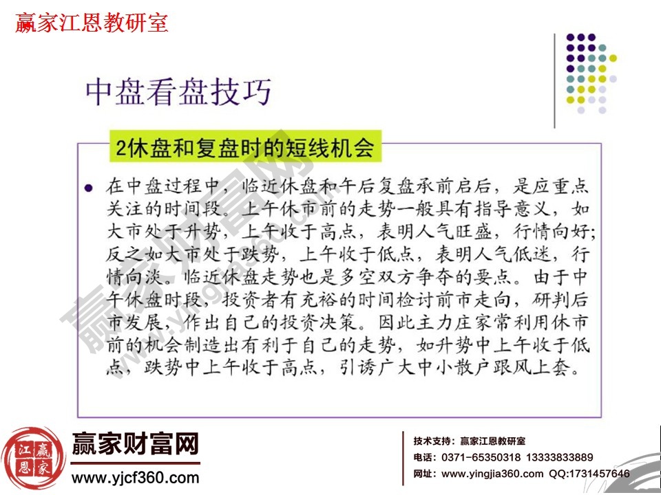 看盘方法与技巧大全