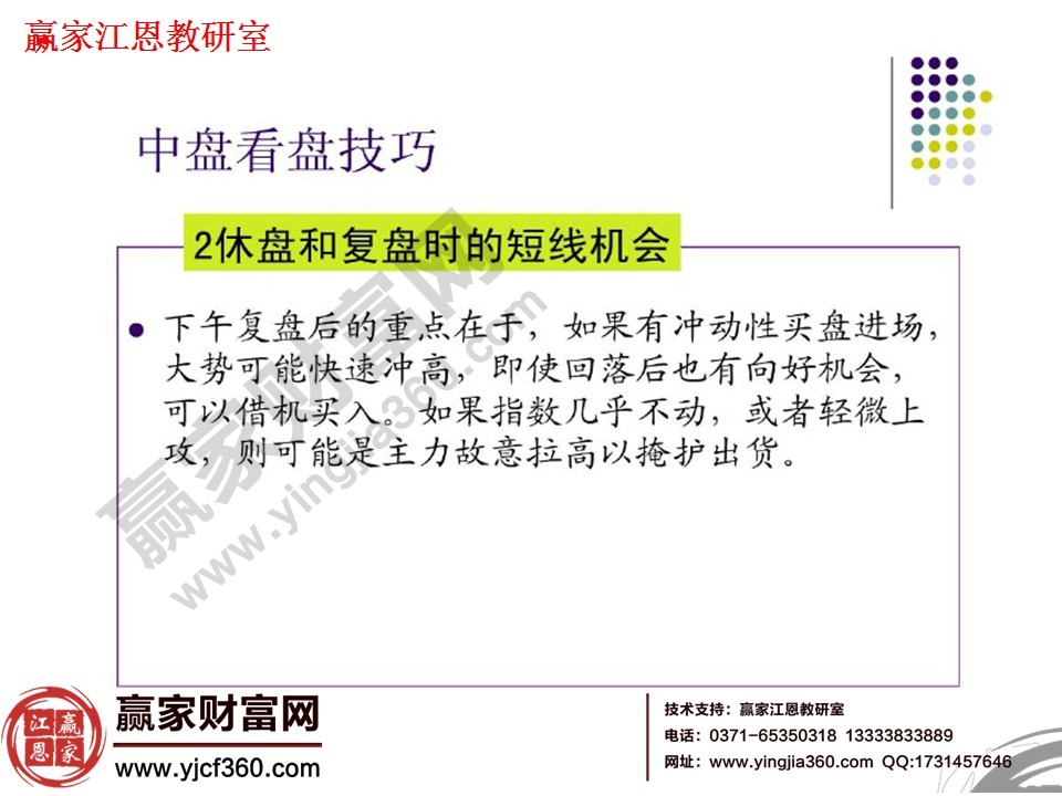 看盘方法与技巧大全