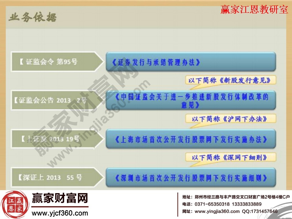 新股申购业务的依据