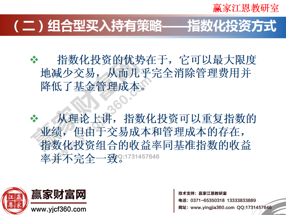 指数化投资方法