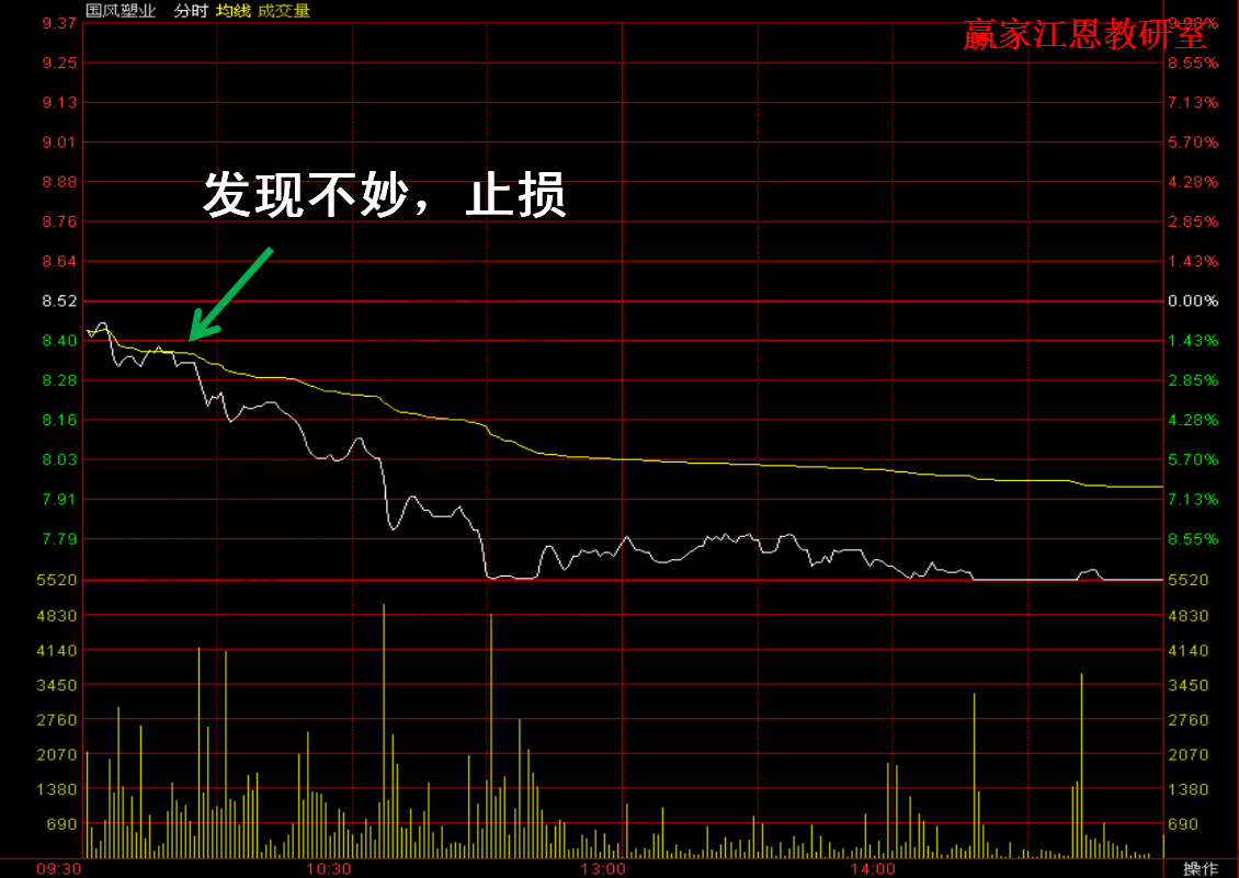 国风塑业的分时走势图