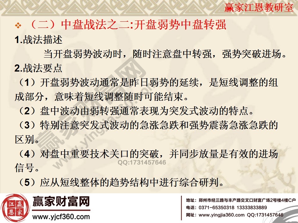 开盘弱势中盘转强